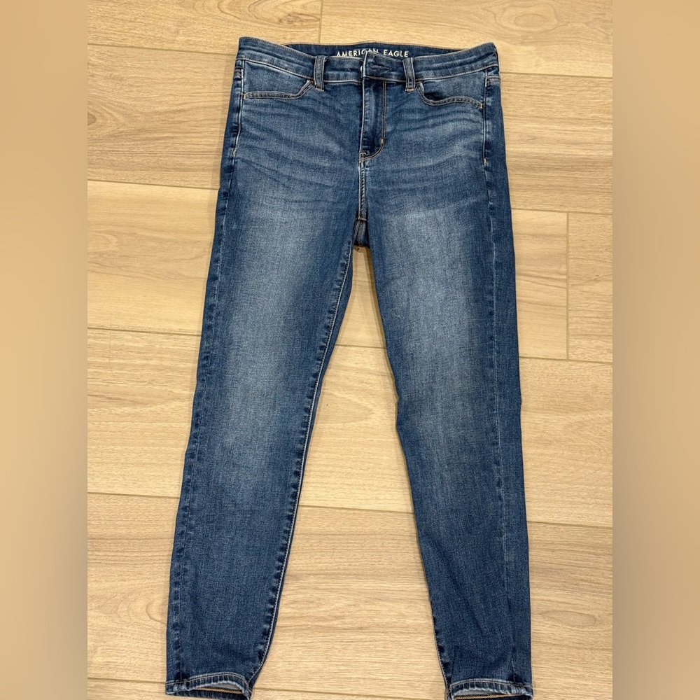 American Eagle Outfitters Women's Dark Blue Skinny Jeans